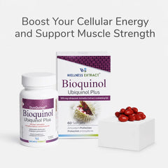 Bio Qunol Ubiquinol CoQ10 with Geranylgeraniol 150mg supplement by Wellness Extract | 50587537506600