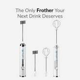 Electric milk frother for coffee and lattes