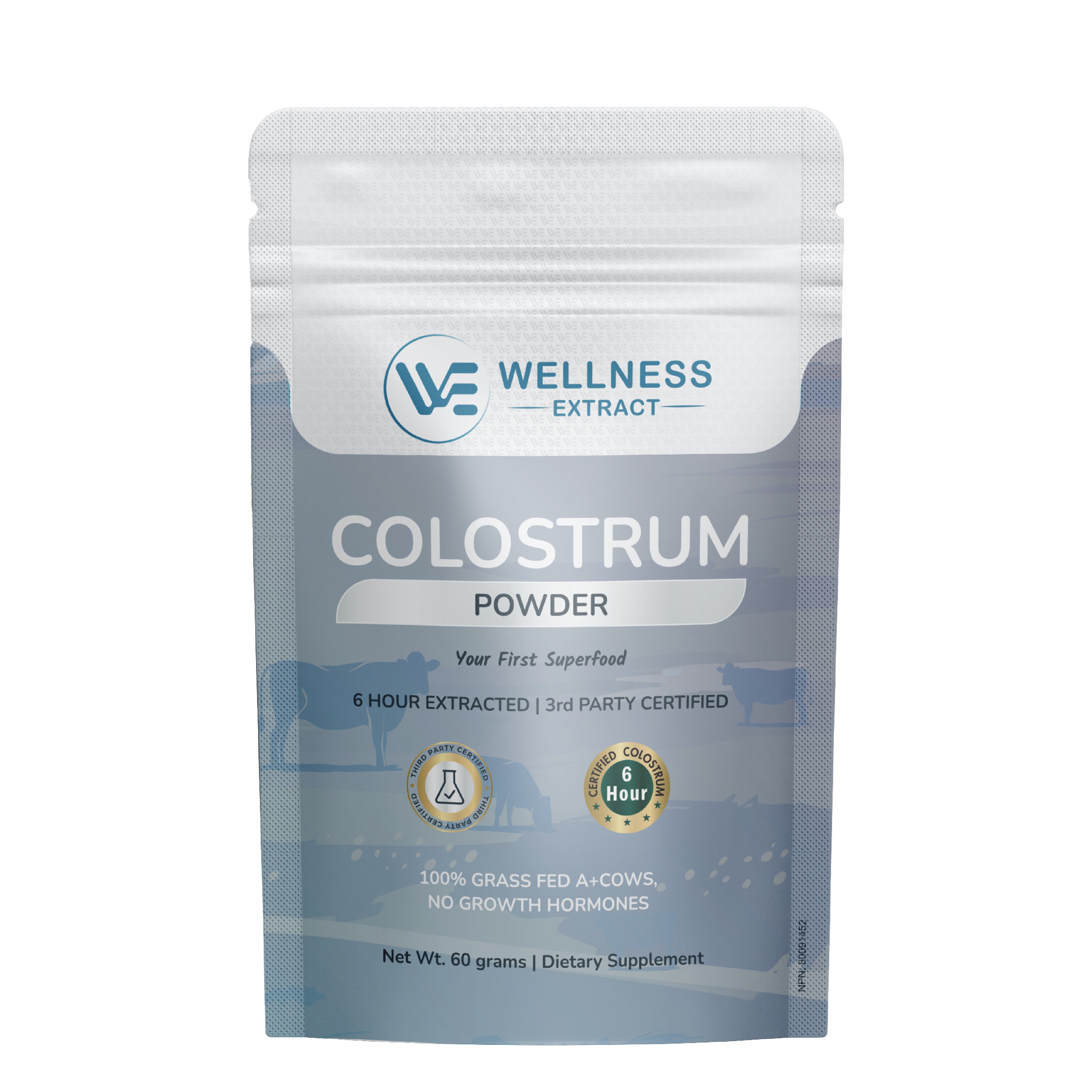 Bovine Colostrum Powder |  Lactoferrin Supplement | 100% Grass fed Cows