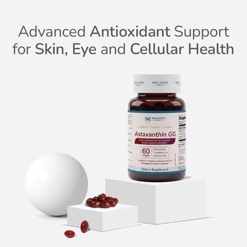 Astaxanthin, GG & Vitamin E Softgels – Protects Skin, Eyes, and Cells