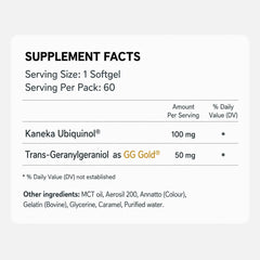 Bio-Qunol Ubiquinol CoQ10 with Geranylgeraniol 150 mg 60 Softgels | 50587537506600