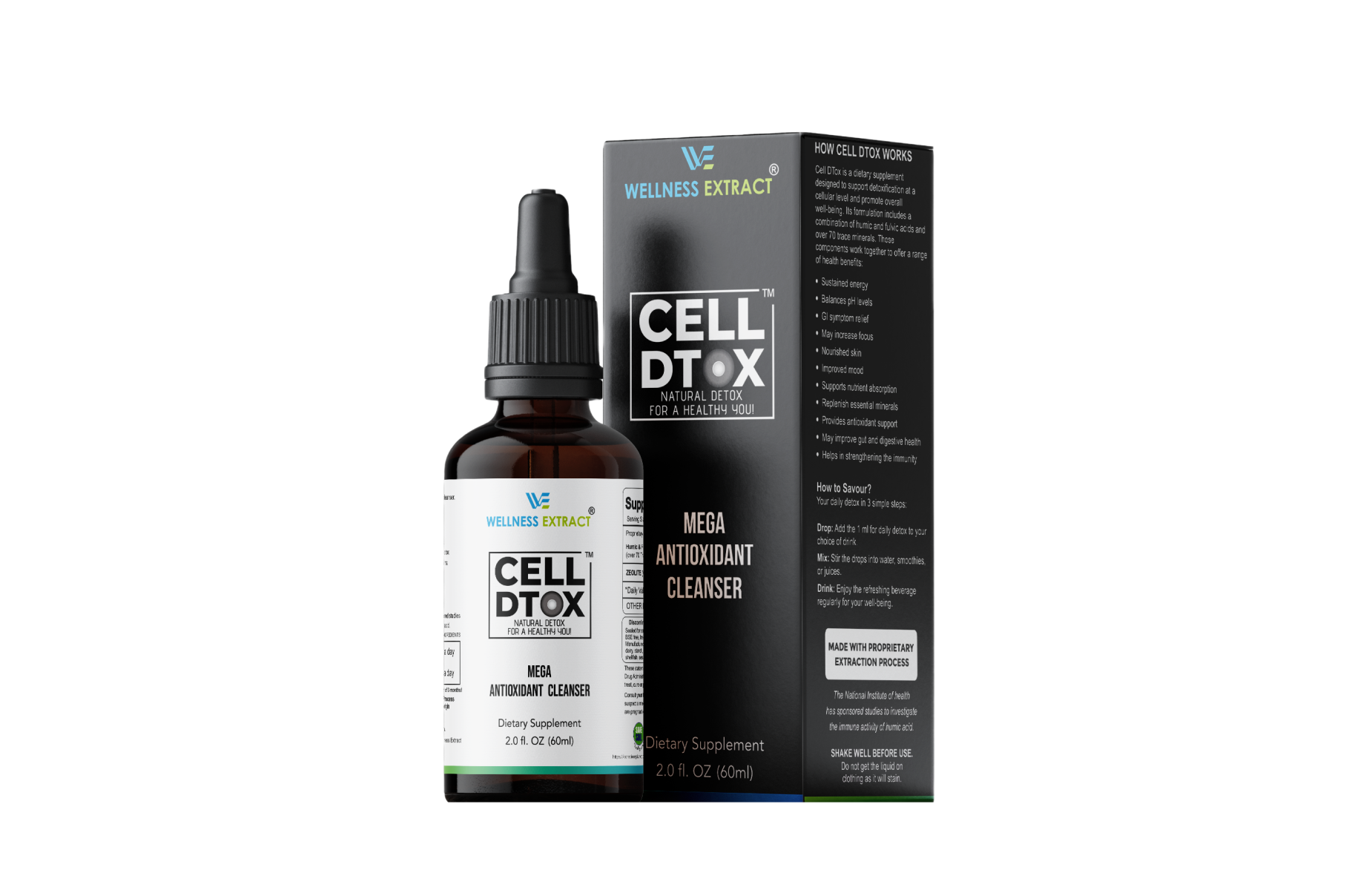 Cell DTox | Humic & Fulvic Acid with Zeolite for Natural Detoxification | by wellness extract