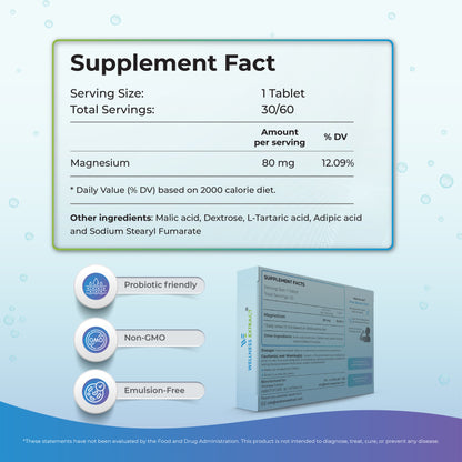 use "WE" H2 supplement | h2 water reading | probiotic friendly, non-GMO, emulsifier-free