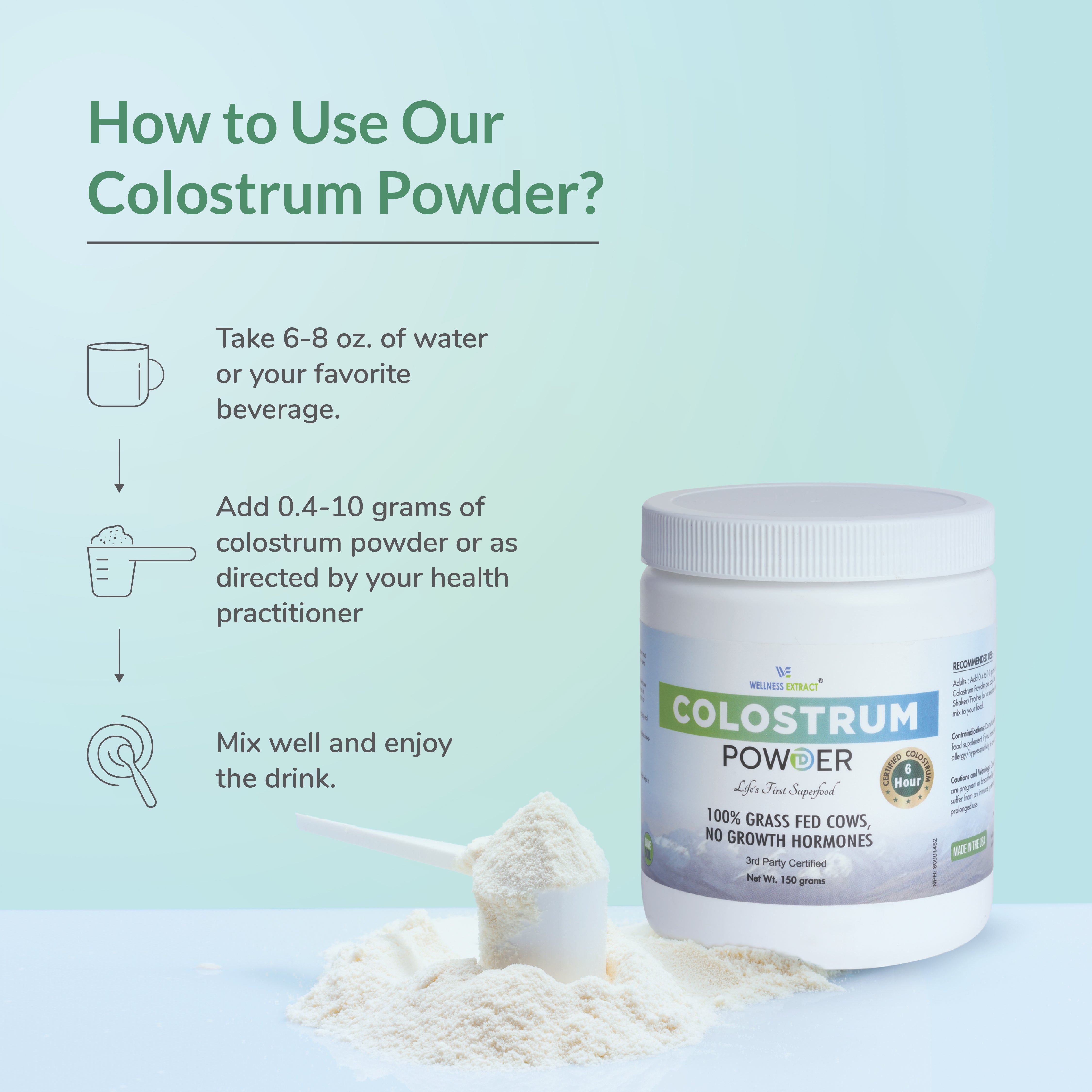 Bovine Colostrum Powder | Lactoferrin & Protein Supplement