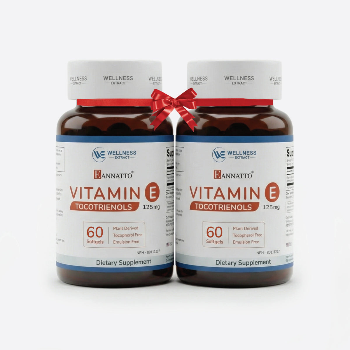Vitamin E Tocotrienols Supplement 125 mg 60 Softgels Pack 2