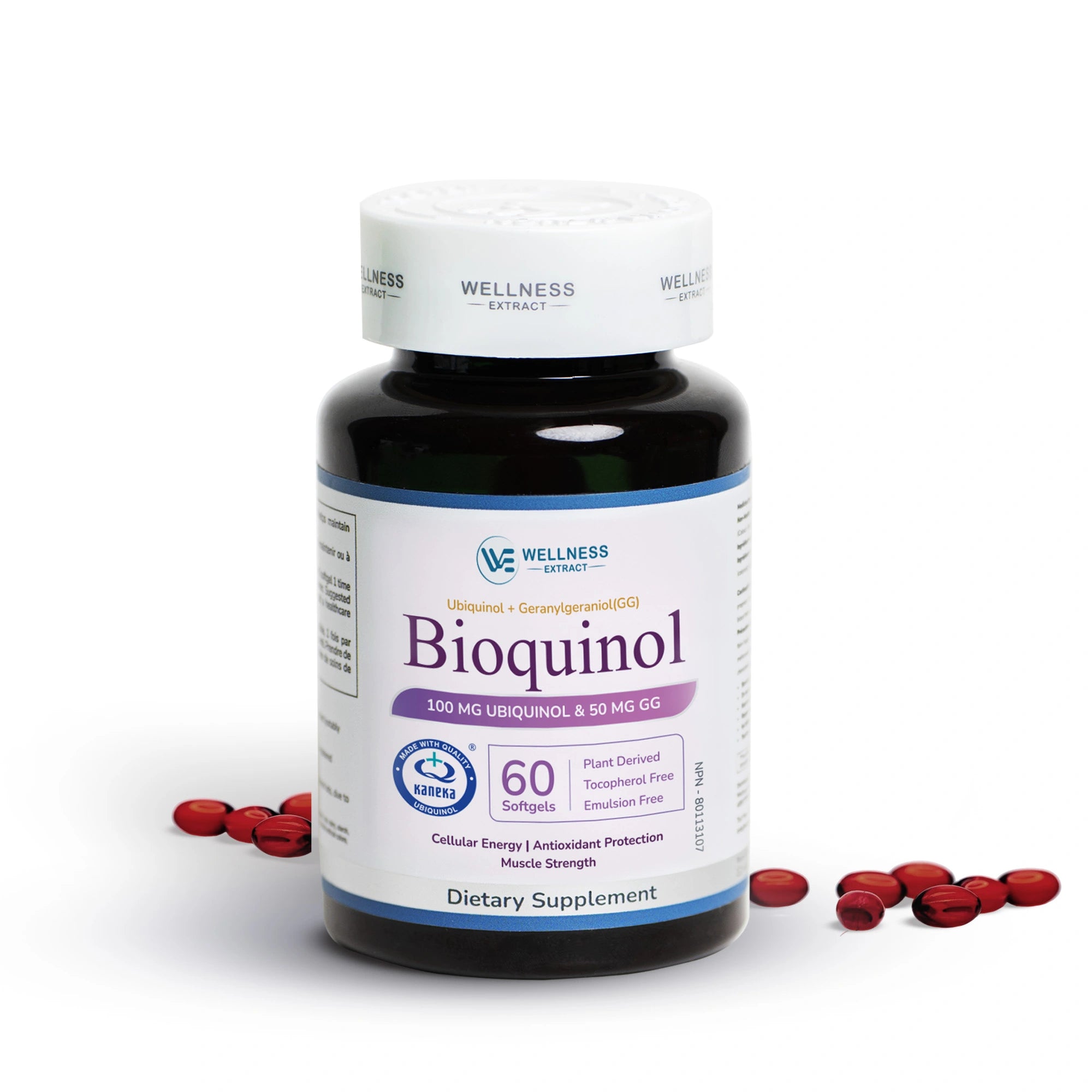 Bio Qunol Ubiquinol CoQ10 with Geranylgeraniol 150mg supplement by Wellness Extract | 50587537506600