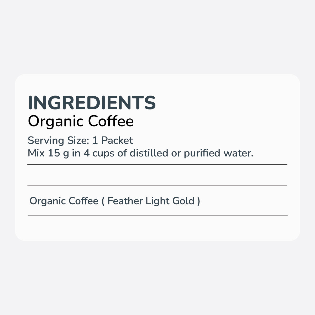 Enema coffee Feather light gold Arabica Beans | 49743467872552